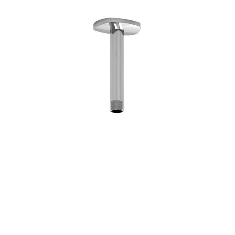 Shower Arm with Oval Escutcheon and Venty Flange Chrome 6 Inch 5-3/8 Inch 1/2 Inch Inlet MNPT Brass Ceiling Mount - Frankwebs