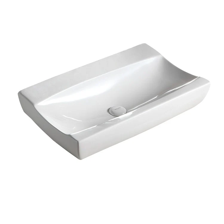 Lavatory Sink Ramsey Above Counter 25 Inch Rectangle White - Frankwebs