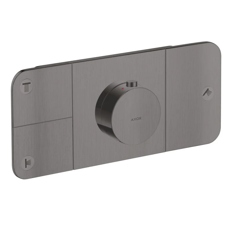 Thermostatic Trim One Module 3 Function 1 Knob Brushed Black Chrome for Requires Rough 45710181 - Frankwebs