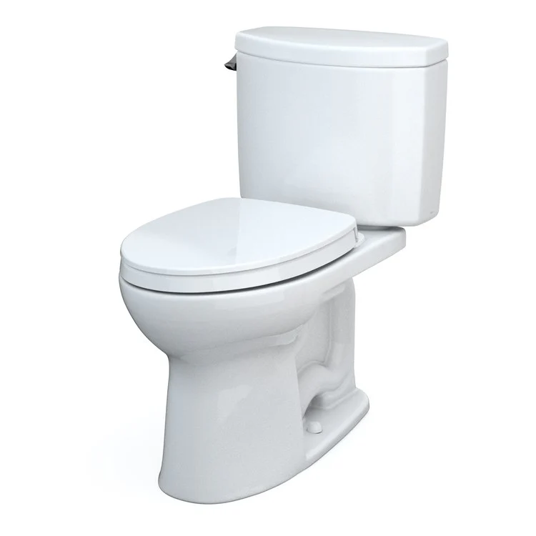 Toilet Drake II 2 Pieces Universal Height Cotton Elongated ADA 30 Inch 1.28 Gallons per Flush Left Hand Chrome Soft Close - Frankwebs