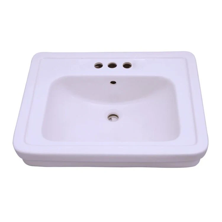 Pedestal Top Sussex 550 21-5/8 Inch White 4 Inch Spread Vitreous China Rectangle - Frankwebs