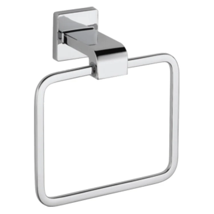 Towel Ring Ara 7-1/16 Inch Square Closed Matte Black Zinc 3-1/2 Inch - Frankwebs