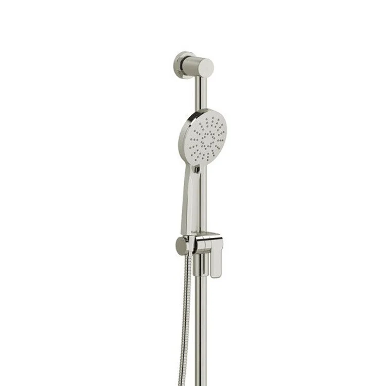 Handshower Set Round Polished Nickel 3 Function 2.0 Gallons per Minute 31 Inch Slide Bar 4-3/4 Inch Wall Mount - Frankwebs