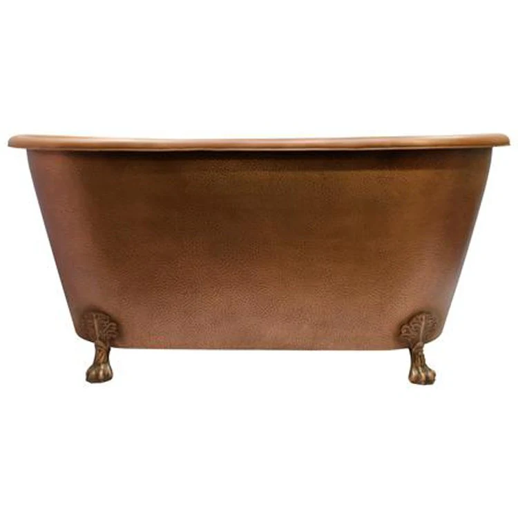 Freestanding Tub Panya 68 Inch Roll Top Oval Antique Copper Claw Feet No Faucet Holes - Frankwebs