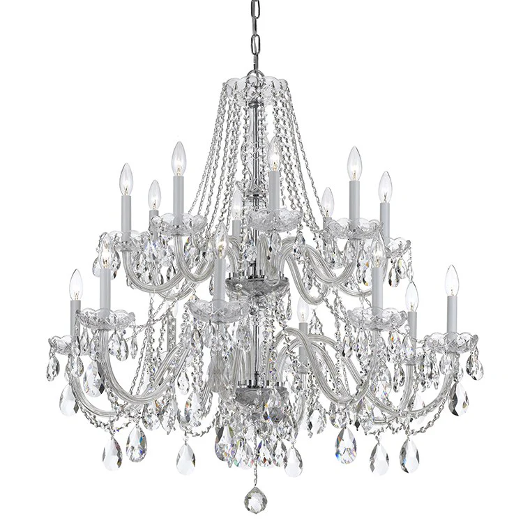 Traditional Crystal Sixteen-Light Chandelier - Frankwebs