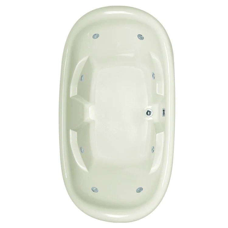Combination Tub Designer Collection Natalie 78 x 44 x 24 Inch Drop-In Center Drain White Oval - Frankwebs
