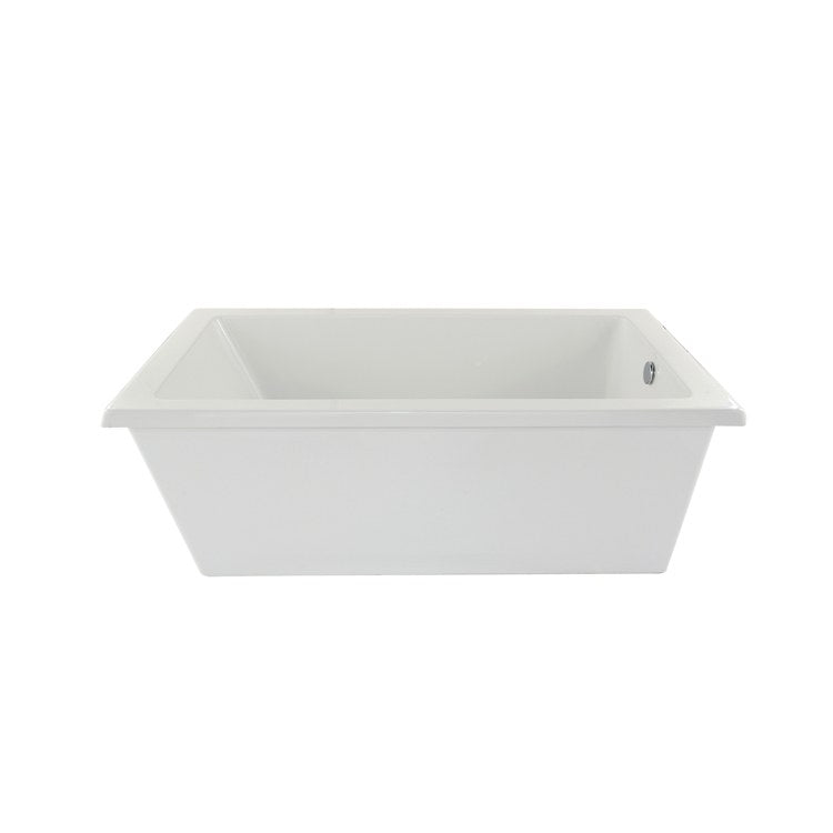 Soaking Tub Designer Collection Lucy 66 x 36 Inch Freestanding Tub Only End White Acrylic - Frankwebs