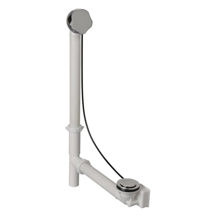 Waste and Overflow Assembly Cable Driven Chrome Plated 1-1/2 Inch PVC for 17-22 Inch Depth for Whirlpool - Frankwebs