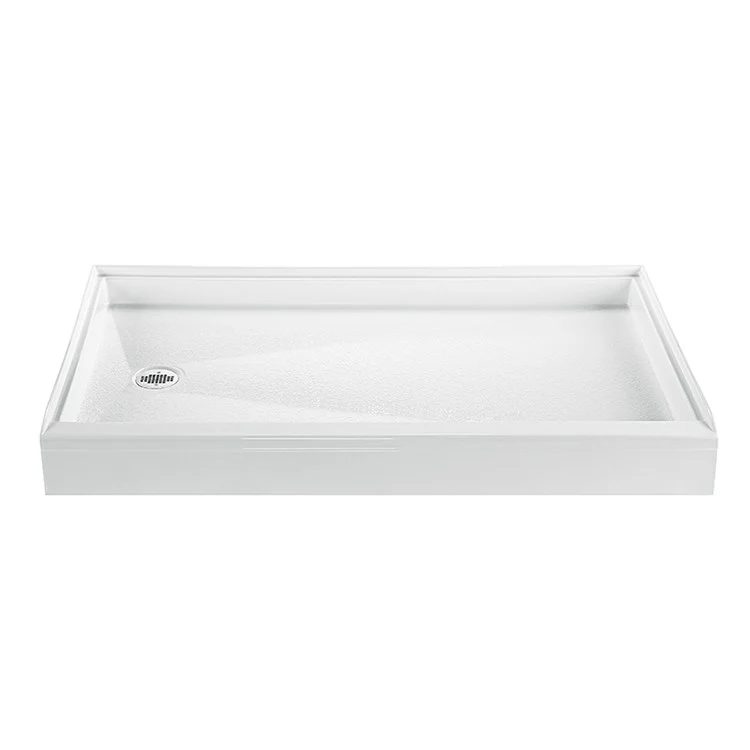 Shower Base Single Threshold White 60 x 36 Inch Acrylic Right Hand Drain - Frankwebs