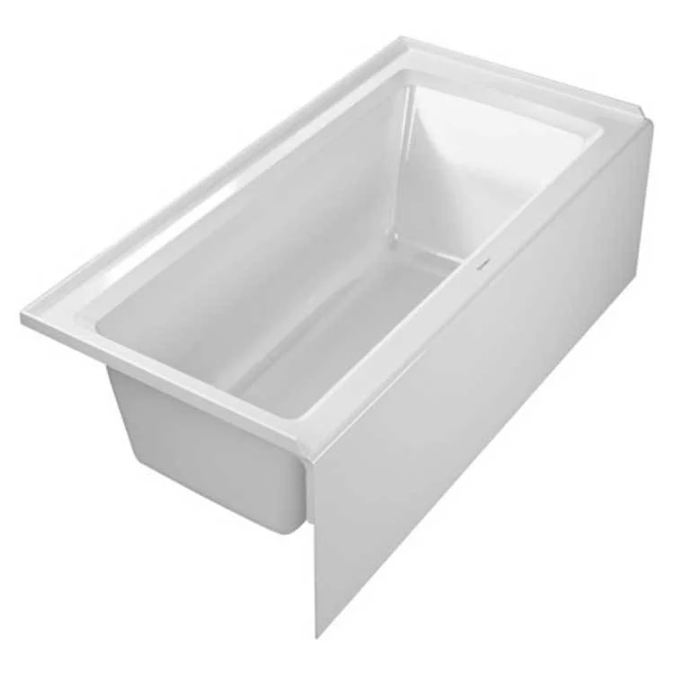 Soaking Tub Architec 60 x 29-7/8 Inch Integrated Panel & Flange Left Drain White Acrylic - Frankwebs