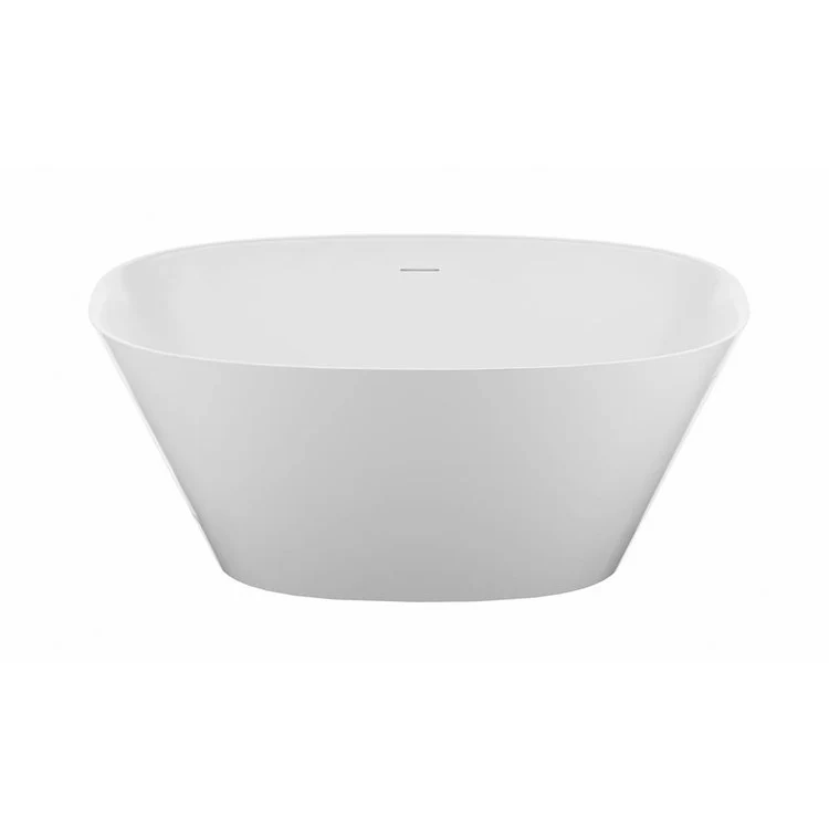 Soaking Tub Islita 65.75 x 32.75 Inch Freestanding Center Drain Gloss White Mineral Composite - Frankwebs