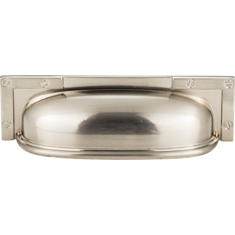Drawer Pull Atlas Campaign L-Bracket Cup Brushed Nickel Zinc Alloy 3-13/16 Inch - Frankwebs
