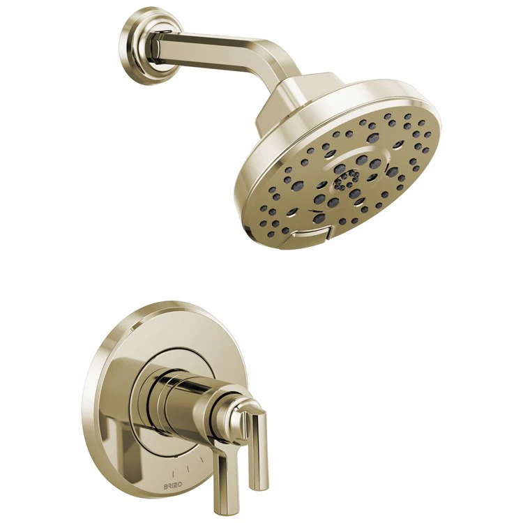 Shower Trim Levoir TempAssure Thermostatic 2 Lever Brilliance Luxe Nickel ADA 1.75 Gallons per Minute 6-1/2 Inch - Frankwebs