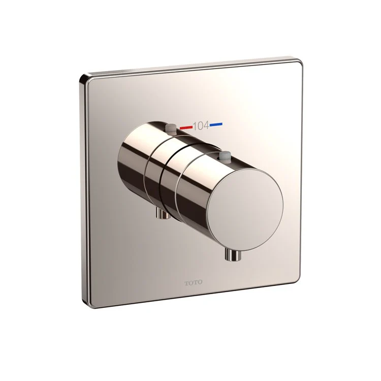 Thermostatic Trim Square 1 Knob Polished Nickel for Requires Mini Unit TBN01001U - Frankwebs
