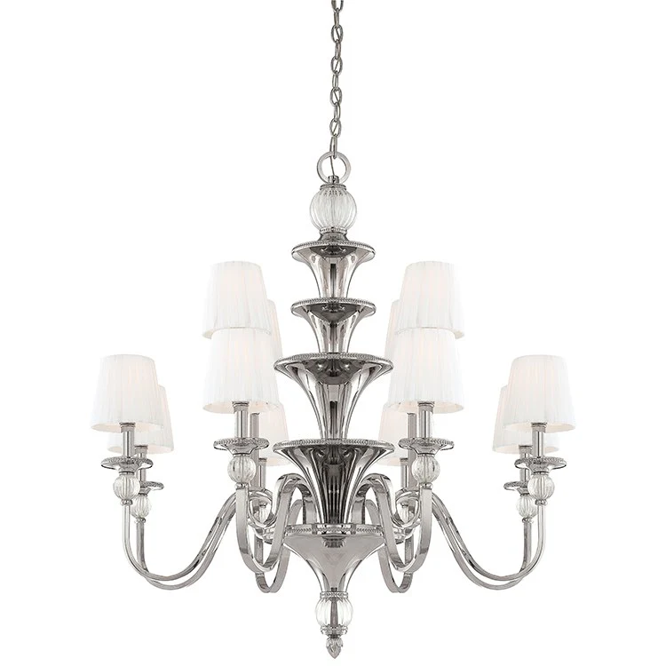 Aise Twelve-Light Two-Tier Chandelier - Frankwebs