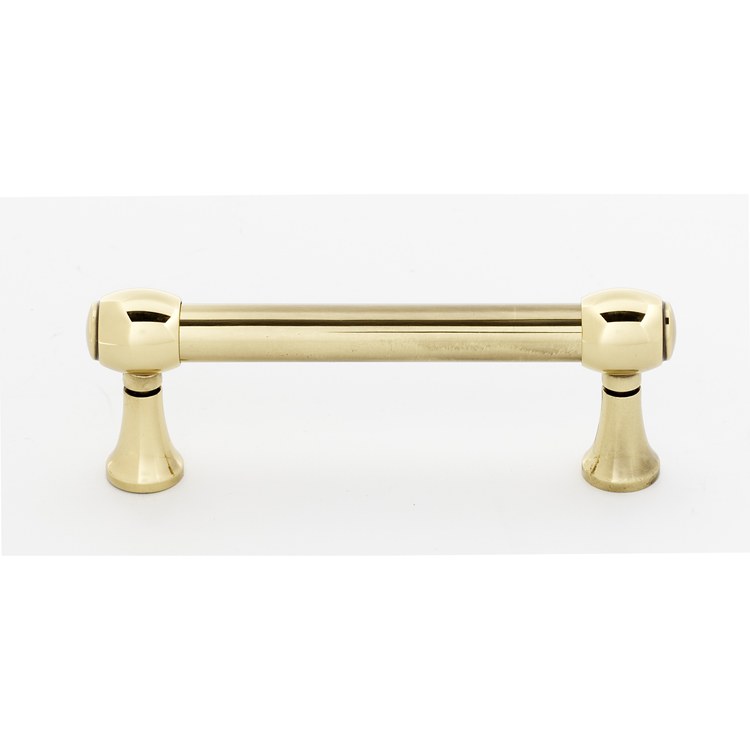 Pull Royale Polished Nickel Brass 3 Inch 3-3/4 Inch 1-1/4 Inch - Frankwebs