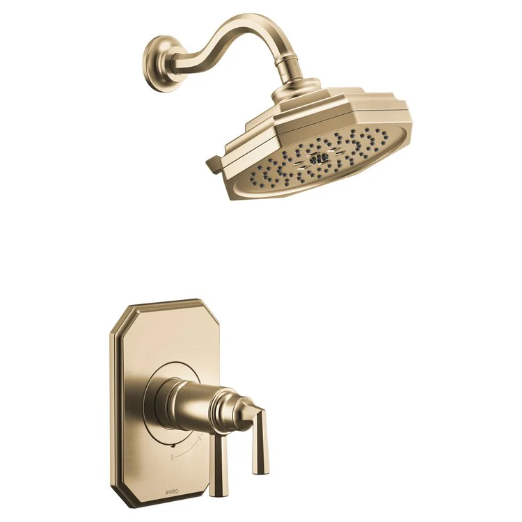 Thermostatic Valve Trim Beauclere TempAssure with Showerhead 2 Lever Brilliance Black Onyx WaterSense ADA - Frankwebs