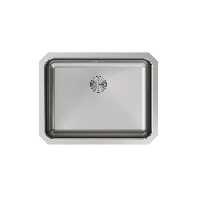 Kitchen Sink Lustertone Classic 23.5 x 18.25 Inch Single Bowl with Perfect Drain ADA Lustrous Satin Undermount Rectangle Drain Location Rear Center Depth 5-3/8 Inch Bottom Only Pads - Frankwebs