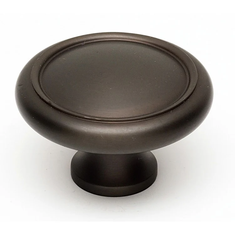 Knob II Collection Round Polished Antique Brass 1-3/4 Inch 1-1/8 Inch 13/16 Inch - Frankwebs