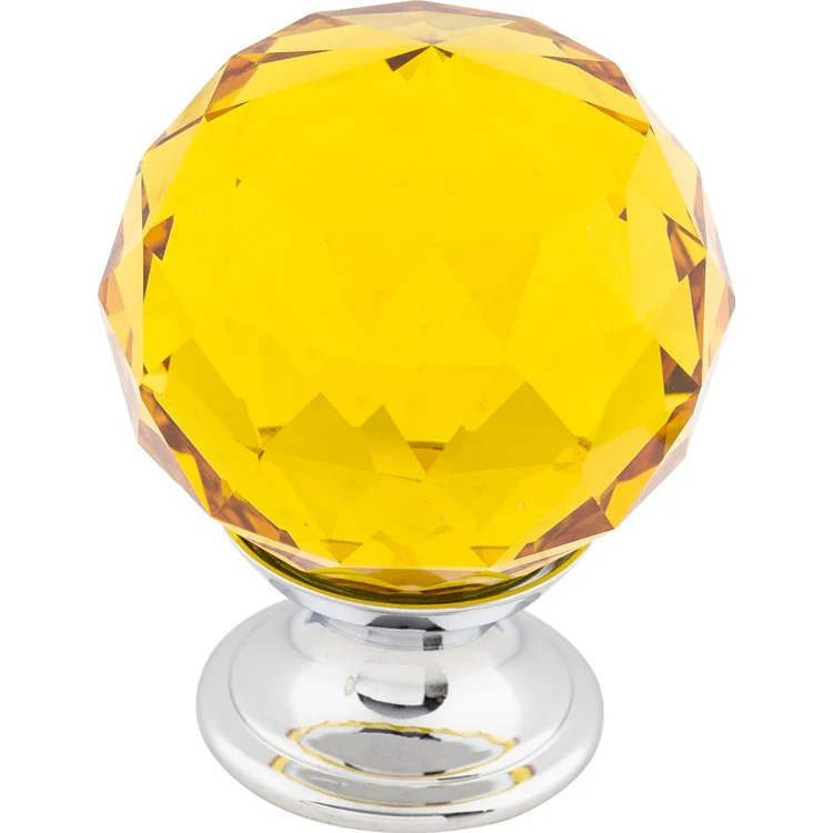 Knob Crystal Amber for Decorative Hardware Brushed Satin Nickel Brass 1-3/8 Inch 1-3/4 Inch - Frankwebs