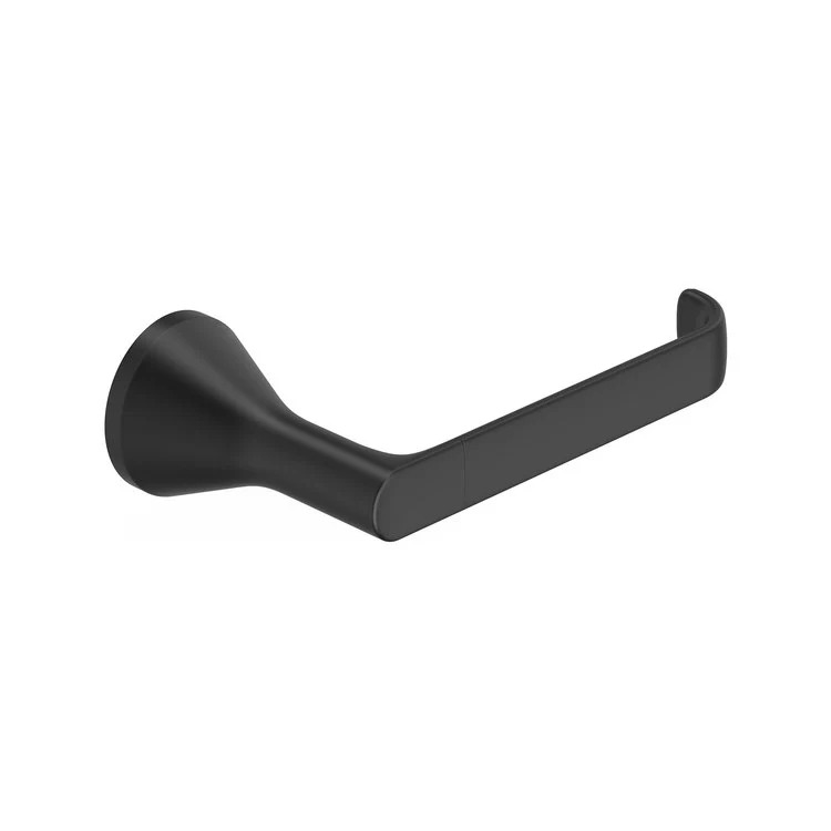 Toilet Paper Holder Aspirations Spring Bar Matte Black Metal Wall Mount 7 Inch - Frankwebs