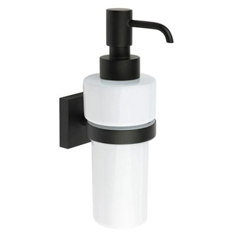 Soap Dispenser House White Wall Mount Porcelain Brass Pump with Holder 200 Milliliters - Frankwebs