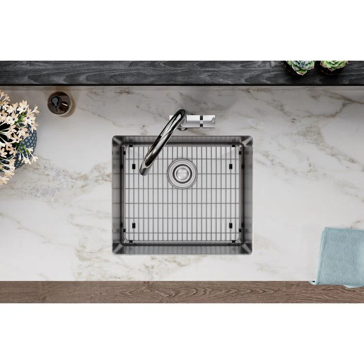 Sink Grid Crosstown Bottom Grid 17.5 x 14.5 Inch Polished Stainless Steel - Frankwebs