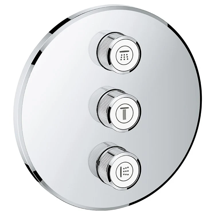 Grohtherm SmartControl Three-Function Round Volume Control Trim - Frankwebs