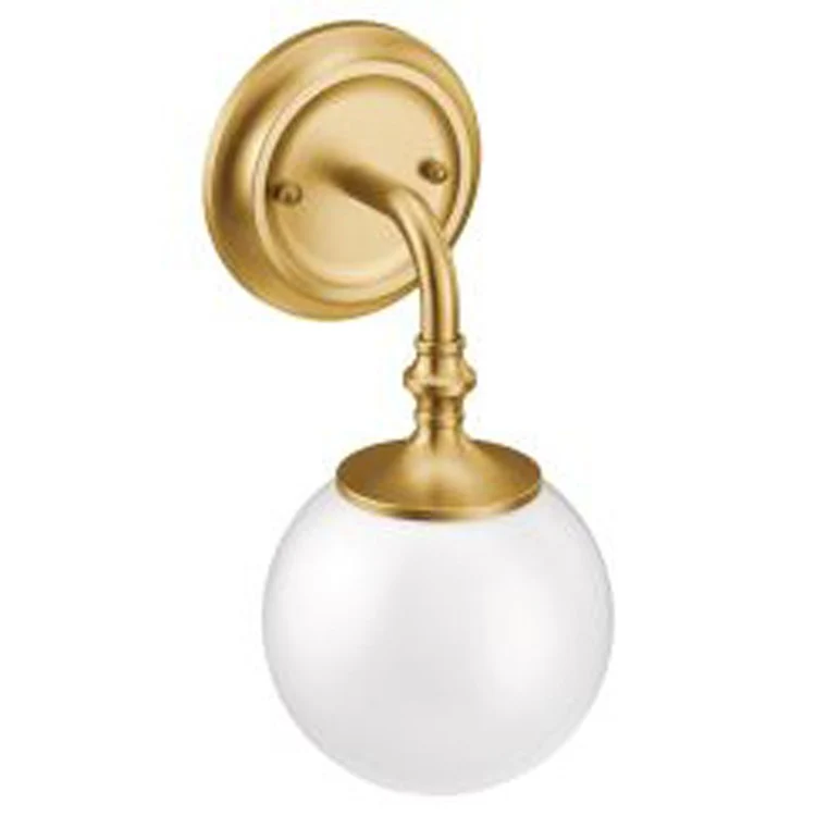 Bath Light Colinet Sconce 1 Lamp Brushed Gold Glass or Shade Frosted - Frankwebs