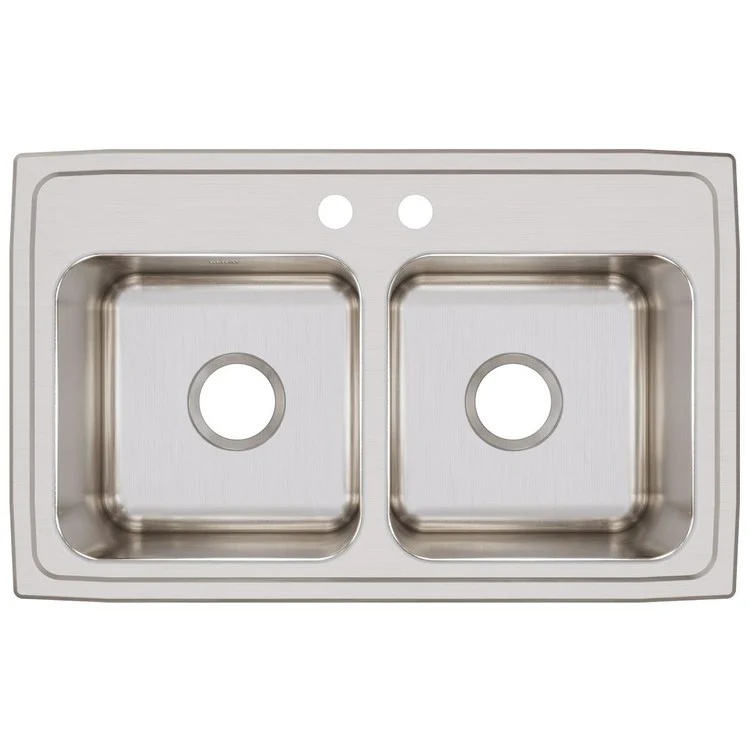 Kitchen Sink Lustertone Classic 29 x 18 Inch Double Bowl Equal 2 Hole Lustertone Classic Top Mount - Frankwebs