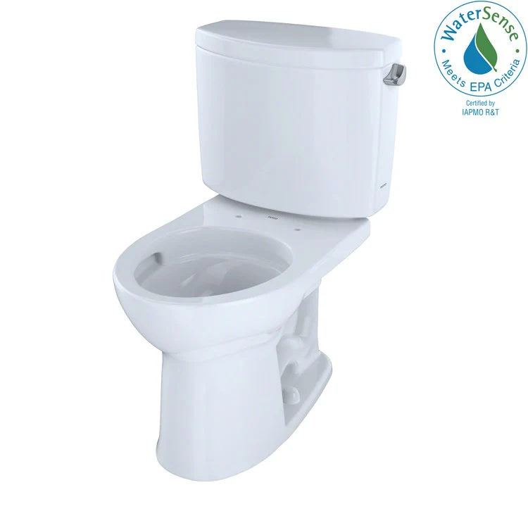 Toilet Drake II 2 Pieces Universal Height Cotton Round Front ADA 30 Inch 1.28 Gallons per Flush Right Hand Chrome Less Seat - Frankwebs