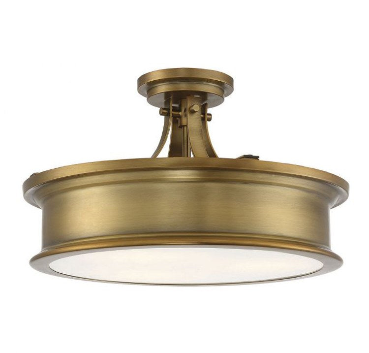 Watkins Three-Light Semi-Flush Mount Ceiling Fixture - Frankwebs
