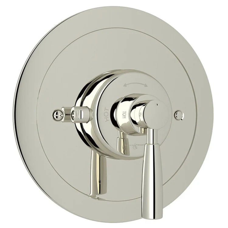 Thermostatic Trim Holborn 3/4 Inch without Volume Control 1 Lever Polished Nickel Brass - Frankwebs