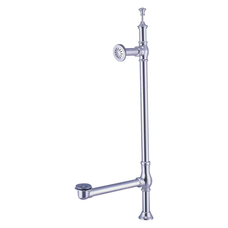 Tub Drain Tower 28 x 11 x 5 Inch Polished Chrome Brass - Frankwebs