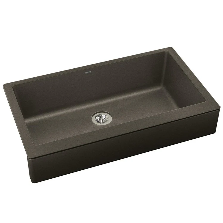 Kitchen Sink Quartz Luxe 36 x 21 Inch Single Bowl Perfect Drain Chestnut Farmhouse - Frankwebs
