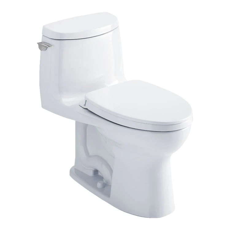 Toilet UltraMax II 1 Pieces Universal Height Ultra High Efficiency Cotton Elongated ADA 28-3/4 Inch 1.0 Gallons per Flush Right Hand Chrome Soft Close - Frankwebs