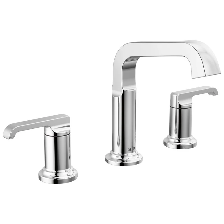 Lavatory Faucet Tetra Widespread 4-16 Inch Spread 2 Lever ADA WaterSense Lumicoat Chrome 1.2 Gallons per Minute 5-3/4 Inch - Frankwebs