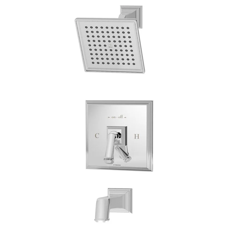 Tub and Shower Trim Oxford with Integral Diverter 2 Lever Polished Chrome ADA 1.5 Gallons per Minute - Frankwebs