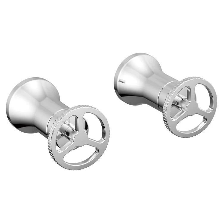 Handle Kit Trinsic Zinc 2 Wheel Wall Mount Chrome for Lavatory Faucet - Frankwebs