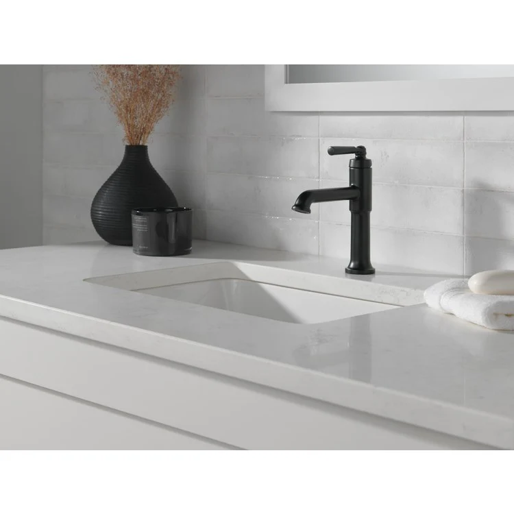 Lavatory Faucet Saylor 1 Lever ADA WaterSense Matte Black 1.2 Gallons per Minute 4-1/2 Inch - Frankwebs
