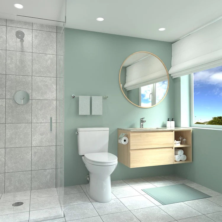 Toilet Drake 2 Piece Universal Height Cotton Elongated ADA - Frankwebs