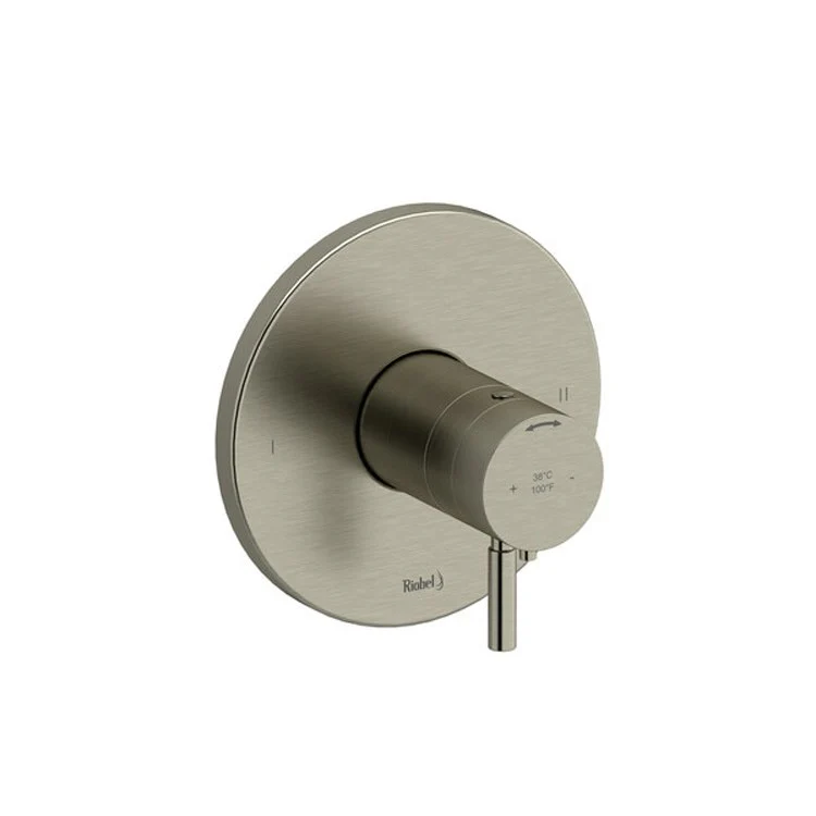 Thermostatic and Pressure Balance Valve Trim Riu 1/2 Inch Round 2-Way No Share 3 Function 1 Lever Chrome ADA 6.0 Gallons per Minute Brass - Frankwebs