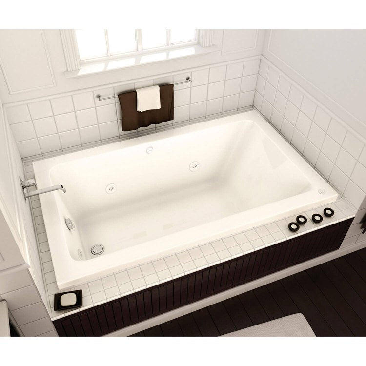 Tub Pose 72 x 42 x 23-5/8 Inch Drop-in with Whirlpool End White Acrylic - Frankwebs
