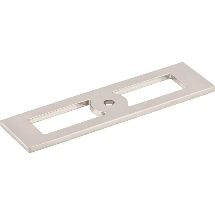 Knob Backplate Lynwood Hollin Rectangle Brushed Satin Nickel 3-3/4 Inch Zinc Alloy - Frankwebs