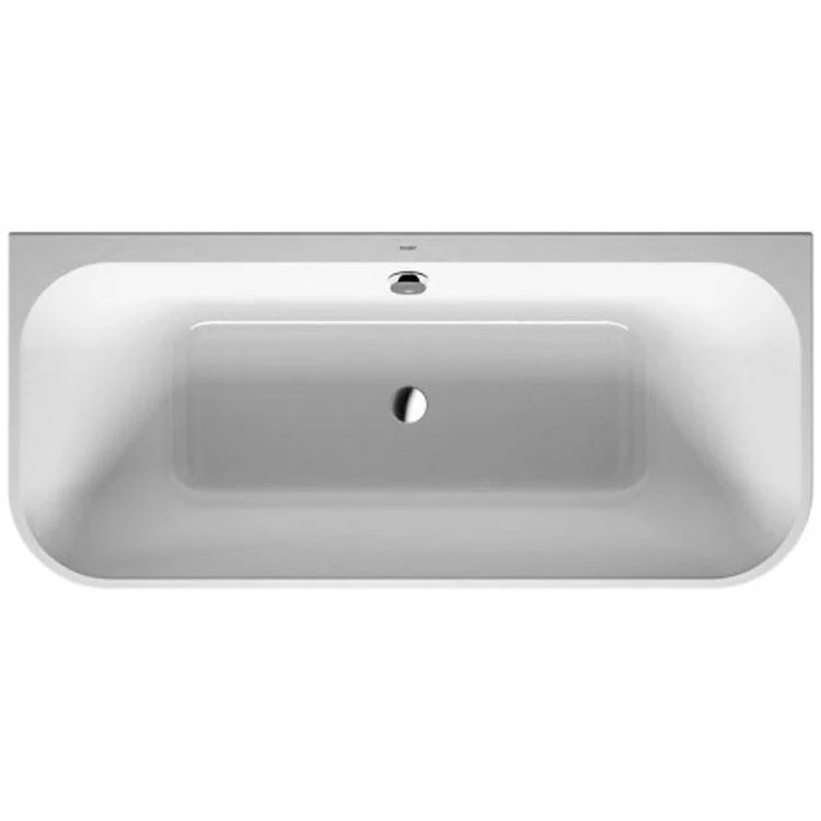Soaking Tub Happy D.2 Plus 70-7/8 x 31-1/2 Inch Back to Wall with 2 Backrest slope Center Drain White/Graphite Super Matte Oval - Frankwebs