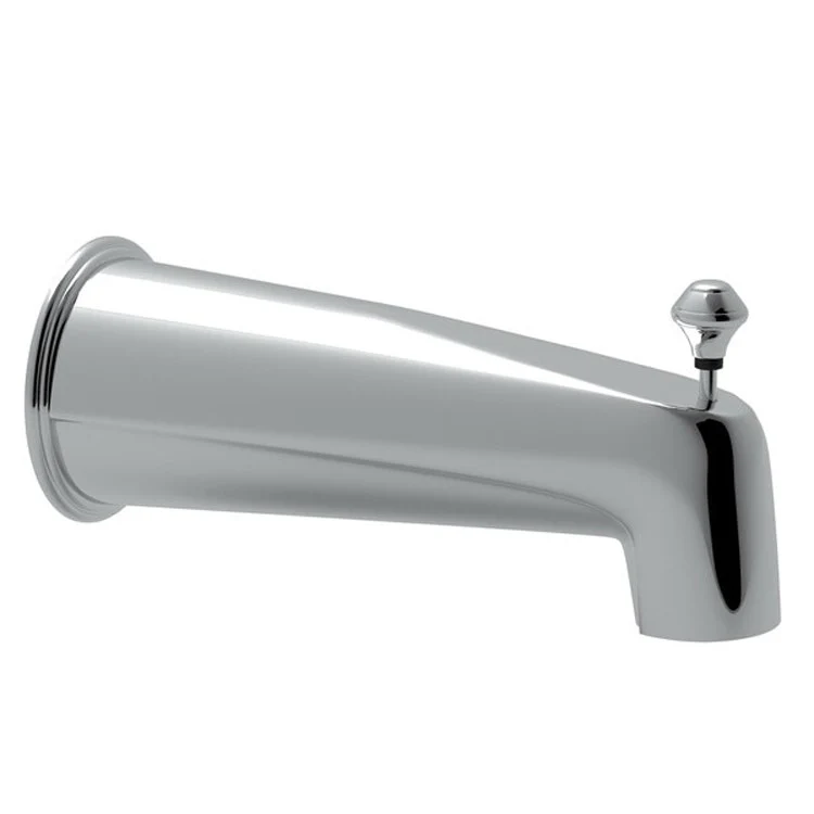 Tub Spout with Integrated Diverter Polished Chrome 7-1/4 Inch 6.0 Gallons per Minute Metal Die Cast - Frankwebs