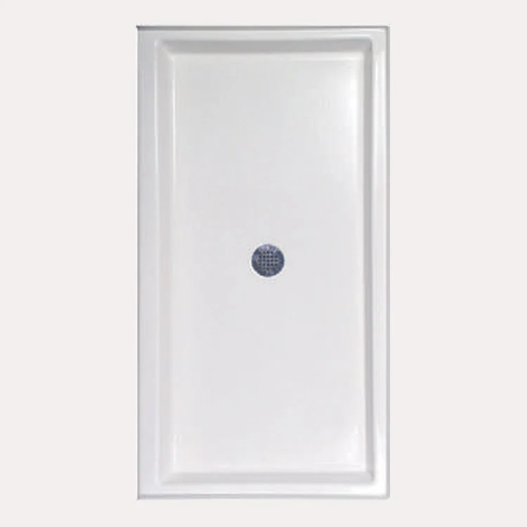 Shower Base Rectangular Almond 60 x 34 Inch Gelcoat Standard Polished Chrome Drain Included - Frankwebs