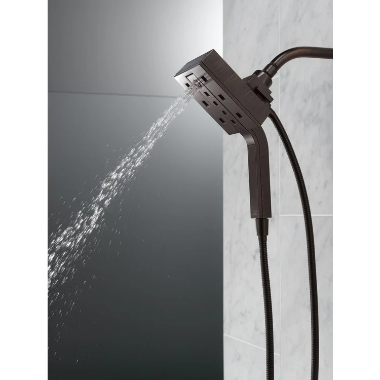 Contemporary H2Okinetic In2ition Two In One Four-Function Integrated Shower Head/Handshower - Frankwebs