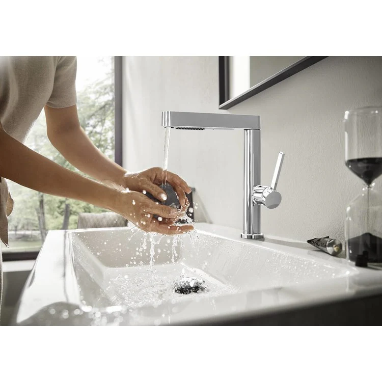 Lavatory Faucet Finoris 230 1 Lever ADA WaterSense Chrome 1.2 Gallons per Minute Less Drain 1 Hole Quick Clean ComfortZone EcoRight - Frankwebs