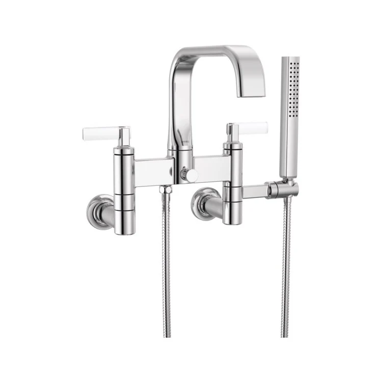 Tub Filler Trim Allaria 2 Lever Brilliance Black Onyx ADA 8 Inch Spread - Frankwebs